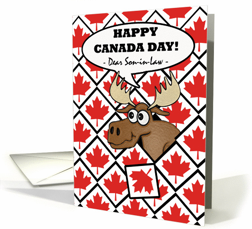 Canada Day for Son-in Law, Moose Head Surprise card (933373)