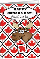 Canada Day for Sister, Moose Head Surprise card