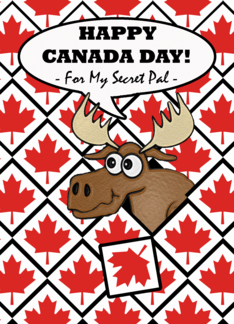 Canada Day for Secret Pal, Moose Head Surprise