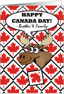 Canada Day for Brother and Family, Moose Head Surprise card