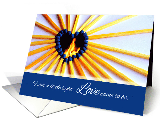 Birthday Remembrance for Boy with Matches Heart and Flame card