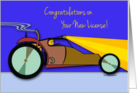 Congratulations on New Driver’s License with Dune Buggy at Night card