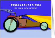 New Driver’s License Congratulations with Dune Buggy at Night card
