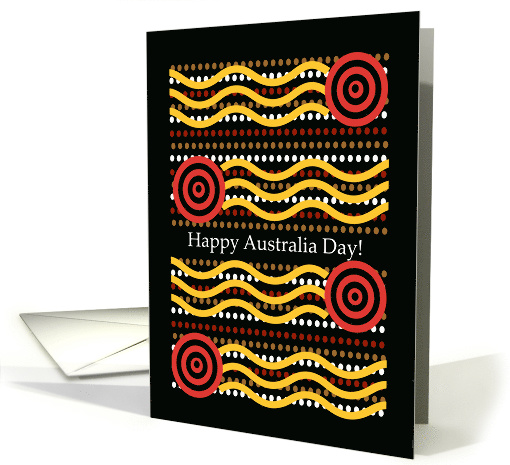 Australia Day, Aboriginal Dot Design card (937150)