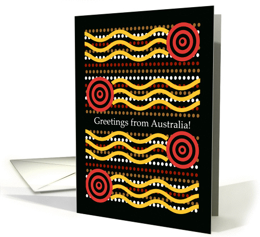 Greetings from Australia, Aboriginal Dot Design card (937260)