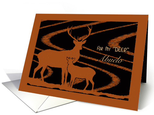 Grandparents Day for Abuelo with Buck and Fawn in Field card (939674)