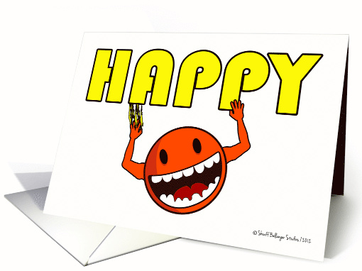 Congratulations on Promotion with Stuck on Happy Character card