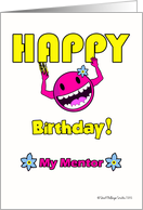 Funny Birthday for Mentor, Stuck on Happy card