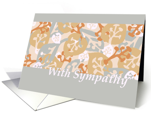 With Sympathy, Contemporary Leaves and Plant Forms card (942295)