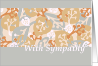 With Sympathy, Contemporary Leaves and Plant Forms card