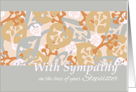 Sympathy Loss of Stepsister, Contemporary Leaves and Plant Forms card