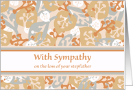 Stepfather Sympathy with Contemporary Leaves and Plant Forms card