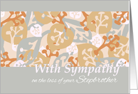 Stepbrother Sympathy with Contemporary Leaves and Plant Forms card
