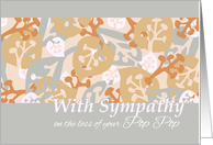 Pop Pop Sympathy with Contemporary Leaves and Plant Forms card