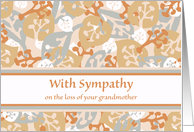 Grandmother Sympathy with Contemporary Leaves and Plant Forms card