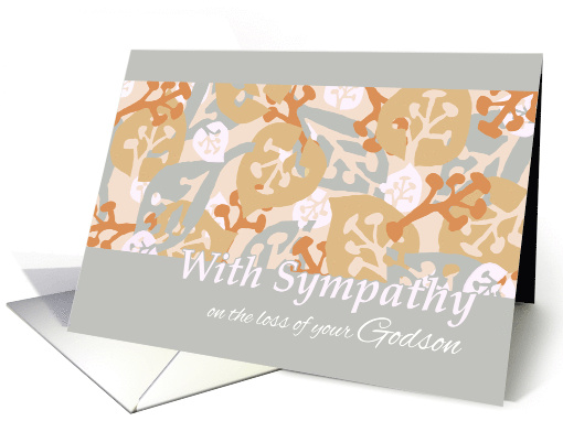 Godson Sympathy with Contemporary Leaves and Plant Forms card (942395)