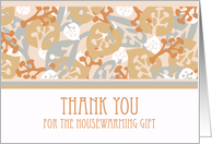 Housewarming Gift Thank You with Organic Leaf and Plant Shapes card
