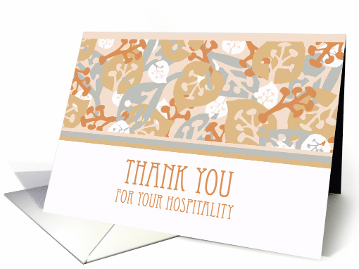 Hosting Speaker Thank You with Nature Leaf and Plant Shapes card