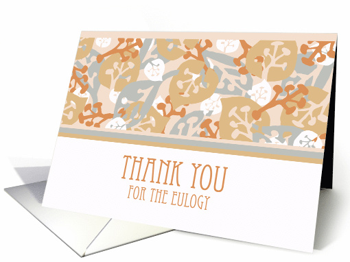 Eulogy Thank You with Organic Leaf and Plant Shapes card (943044)