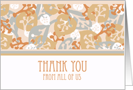 Thank You from All of Us, Leaf and Plant Shapes card