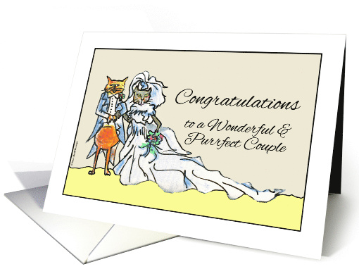 Congratulations Vow Renewal to the Purrfect Couple with Cats card