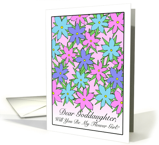Goddaughter, Flower Girl Invitation, Floral Design card (947039)