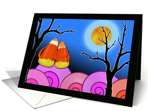 Halloween for Grandma and Grandpa with Candy Corn Couple card (966235)