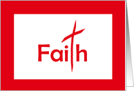 Have Faith Words of Encouragement with Red Cross card