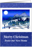 From Our New Home Christmas with New Address Announcement card