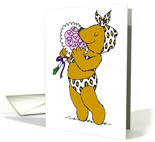 Beryl the Bear - Flowers card (238811)