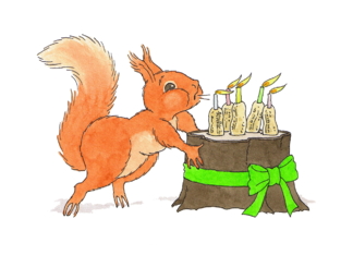 Squirrel candles