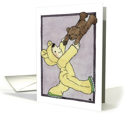 Child and bear card (246117)