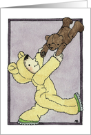 Child and bear card