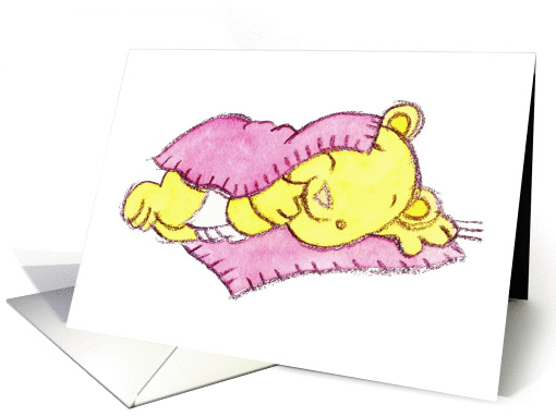 Bear with a Blankie (one) card (247068)