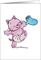 Kitten with a Mitten (two) card