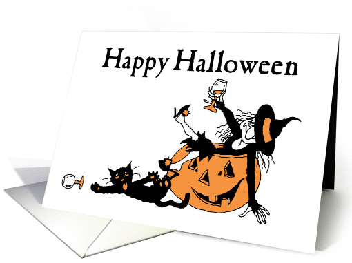Witch & Cat card (249902)