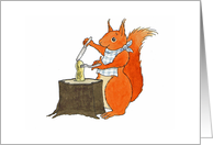 Squirrel lunch card