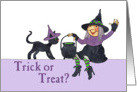 Witch Trick or Treat? card