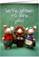 Piggle Grown card