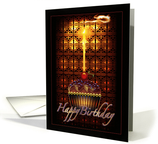 Birthday Cupcake - Blank Note card (238999)