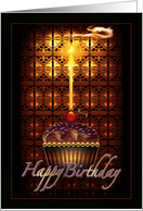Birthday Cupcake - Blank Note card
