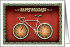 Happy Holidays - Candy Cane Bicycle card