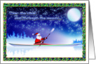 Paddling Santa - Over The River... card