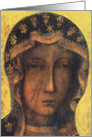 Closeup of Black Madonna of Czestochowa card