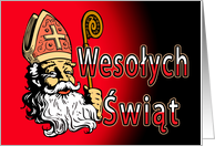 Wesolych Swiat (Merry Christmas) St. Nicholas card