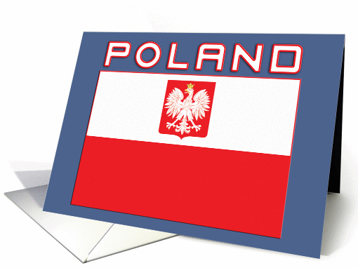 Polish Falcon Flag with Poland card (240437)