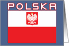 Polish Falcon Flag with Polska card