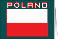 Polish Flag with Poland card