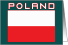 Polish Flag with Poland card