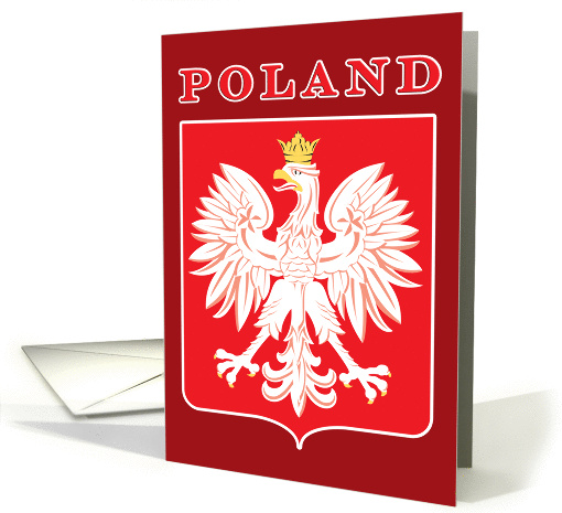 Polish Eagle Red Shield with Poland card (240793)